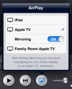 Apple TV and Mirroring